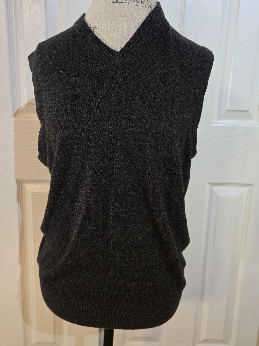 Dockers Men’s S Black V-Neck Sweater Vest | Classic Knit